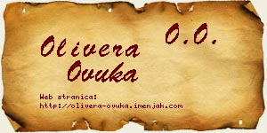 Olivera Ovuka vizit kartica